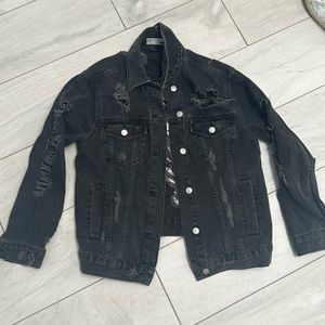Topshop distressed denim jacket